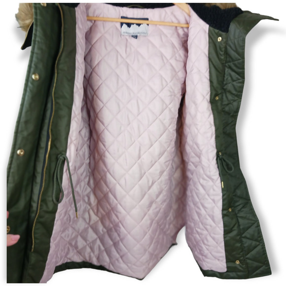 J. Crew Perfect Waxed Canvas PrimaLoft Winter Parka Dark Moss SZ S $398 - Picture 8 of 11